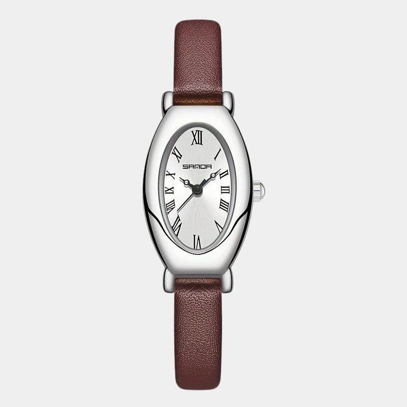 Virelle-Virelle | Dames Horloge – Vintage Quartz Uurwerk, Ovale Kast, Waterdicht Ontwerp