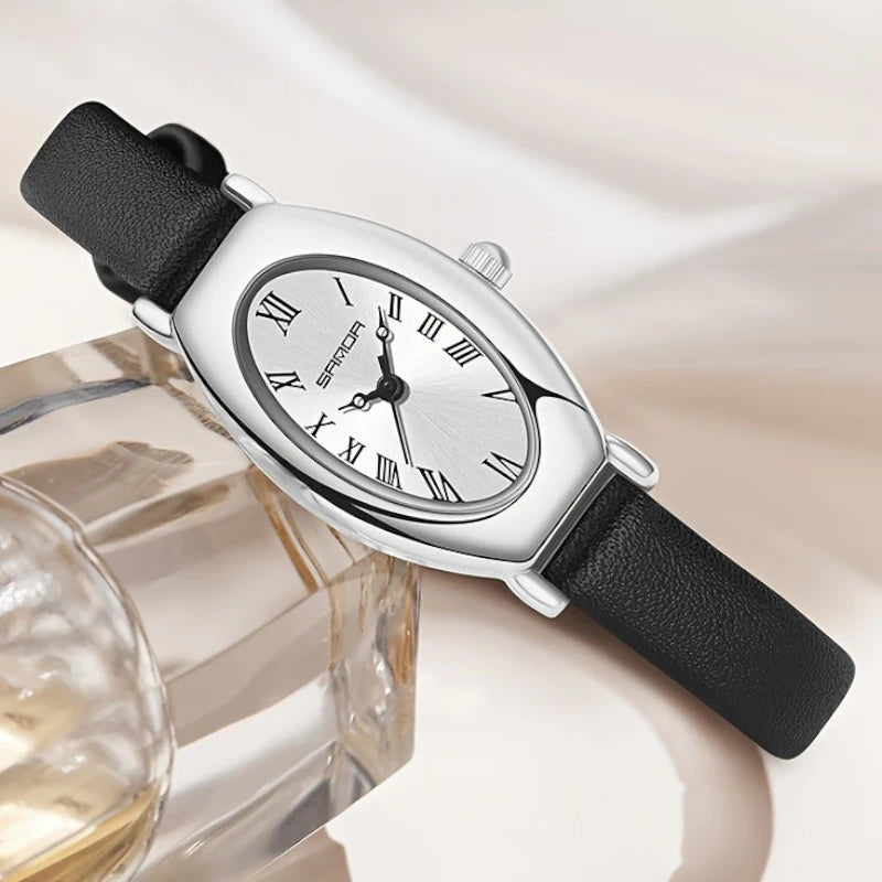 Virelle-Virelle | Dames Horloge – Vintage Quartz Uurwerk, Ovale Kast, Waterdicht Ontwerp
