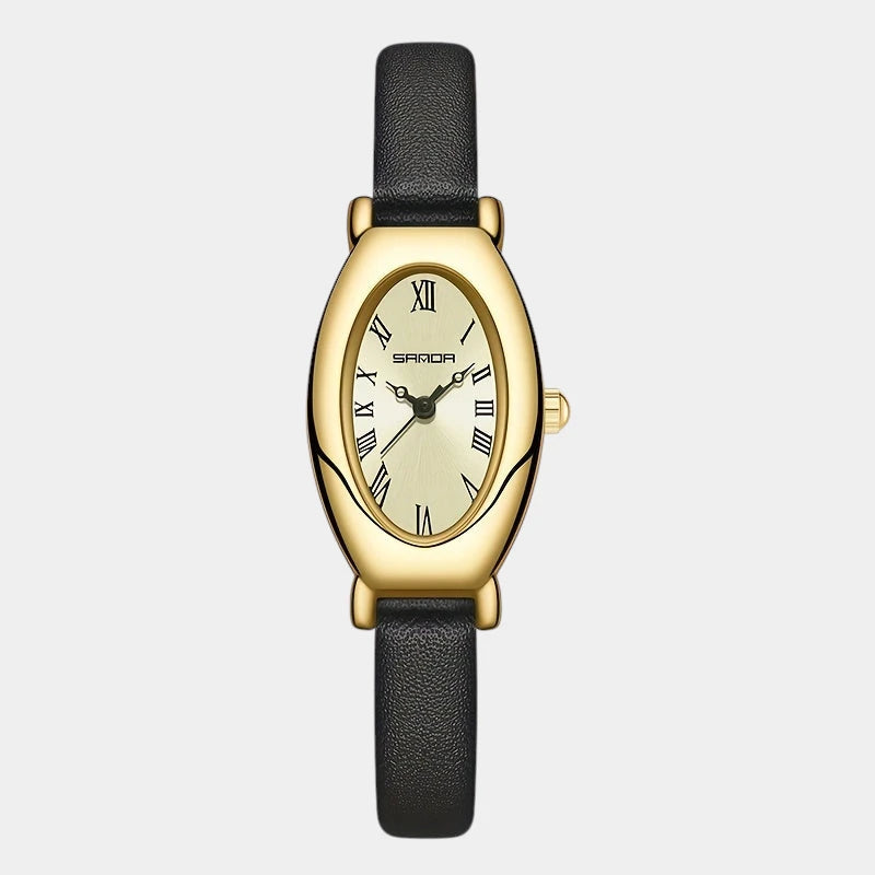 Virelle-Virelle | Dames Horloge – Vintage Quartz Uurwerk, Ovale Kast, Waterdicht Ontwerp