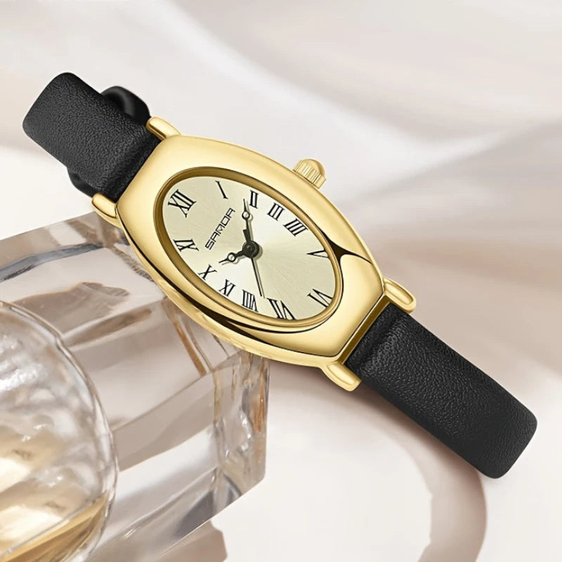 Virelle-Virelle | Dames Horloge – Vintage Quartz Uurwerk, Ovale Kast, Waterdicht Ontwerp