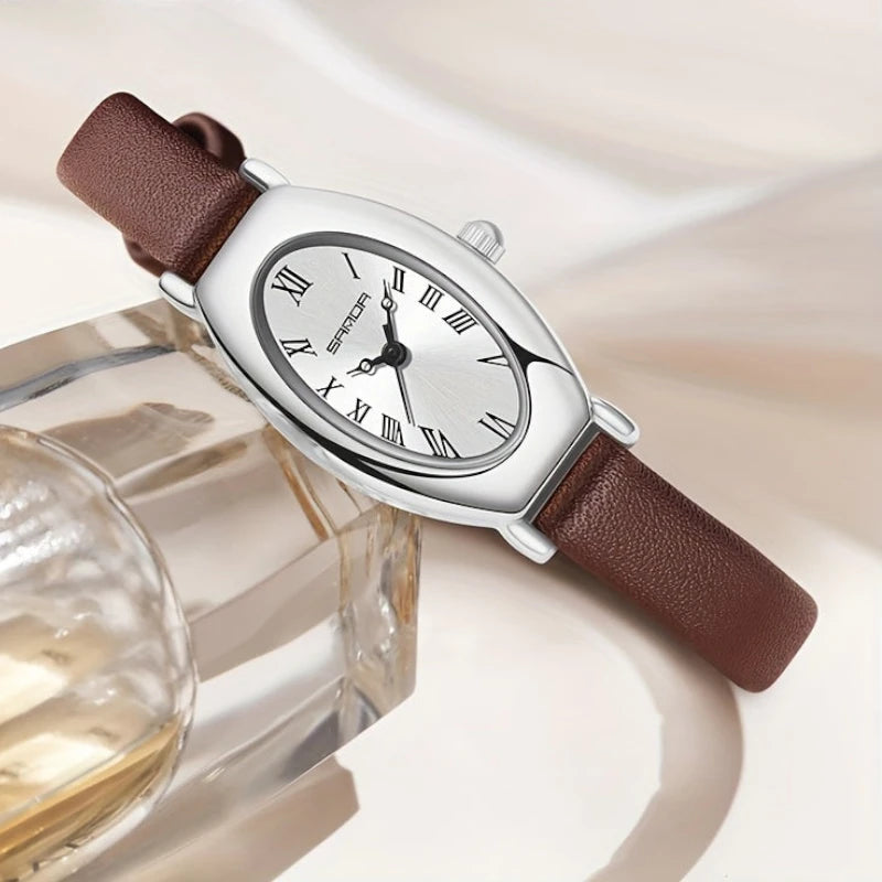 Virelle-Virelle | Dames Horloge – Vintage Quartz Uurwerk, Ovale Kast, Waterdicht Ontwerp