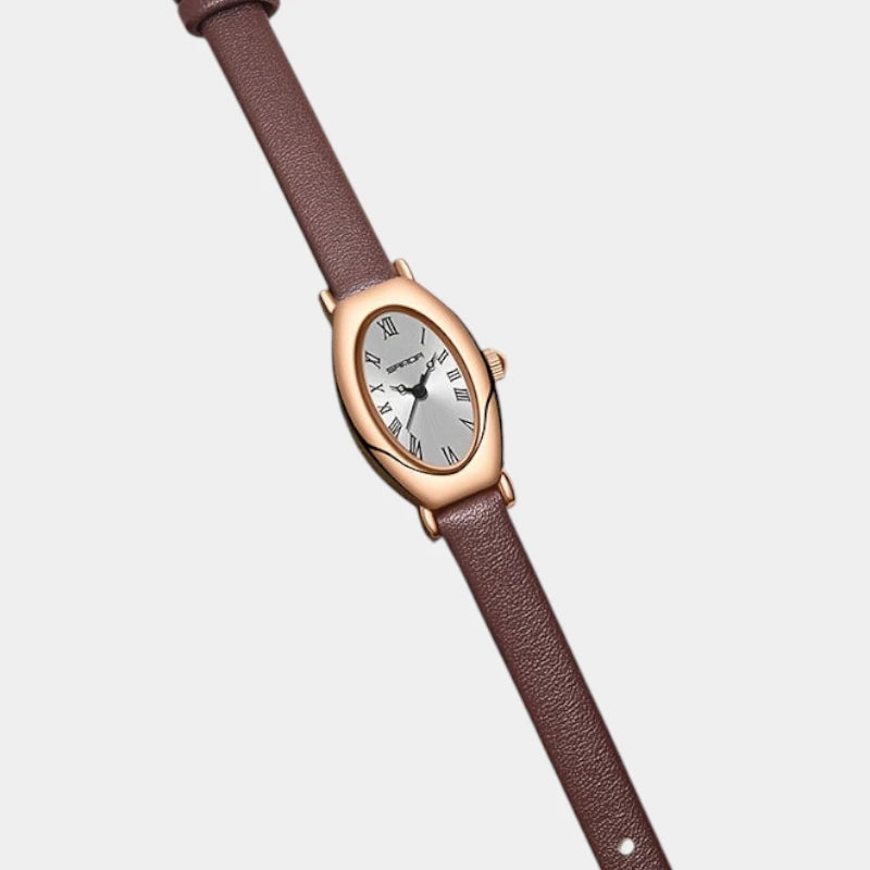 Virelle-Virelle | Dames Horloge – Vintage Quartz Uurwerk, Ovale Kast, Waterdicht Ontwerp