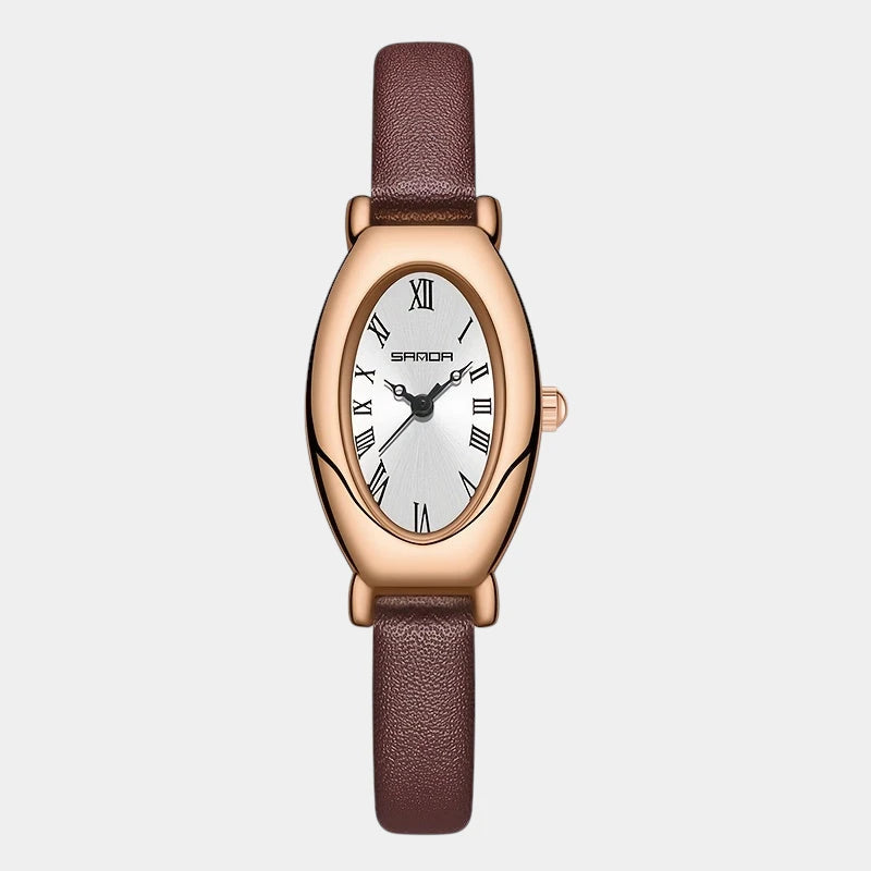 Virelle-Virelle | Dames Horloge – Vintage Quartz Uurwerk, Ovale Kast, Waterdicht Ontwerp