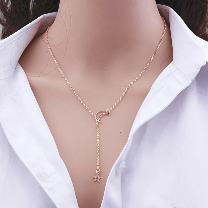 Virelle-Virelle | Dames Ketting – Fijn Metaal met Maan, Ster, Ring of Blad, Minimalistisch en Elegant Design