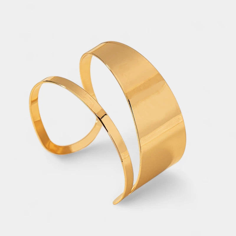 Virelle-Virelle | Dames Manchetcuff – Metaal Gladde Afwerking, Brede Open Band