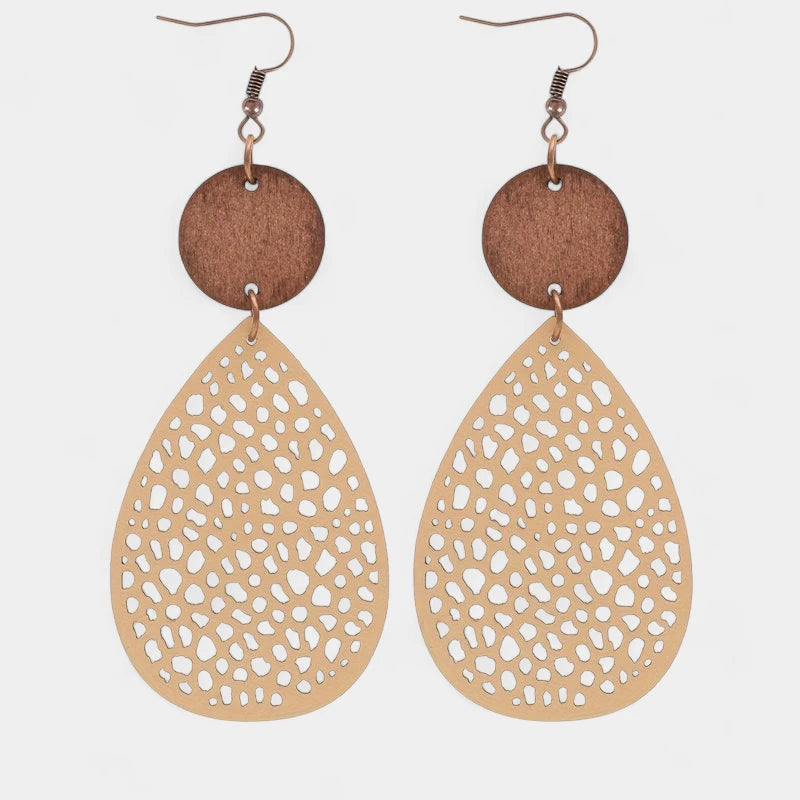 Virelle-Virelle | Dames Oorbellen – Boho Hangend, Holle Druppelvorm, Veelzijdig en Tijdloos