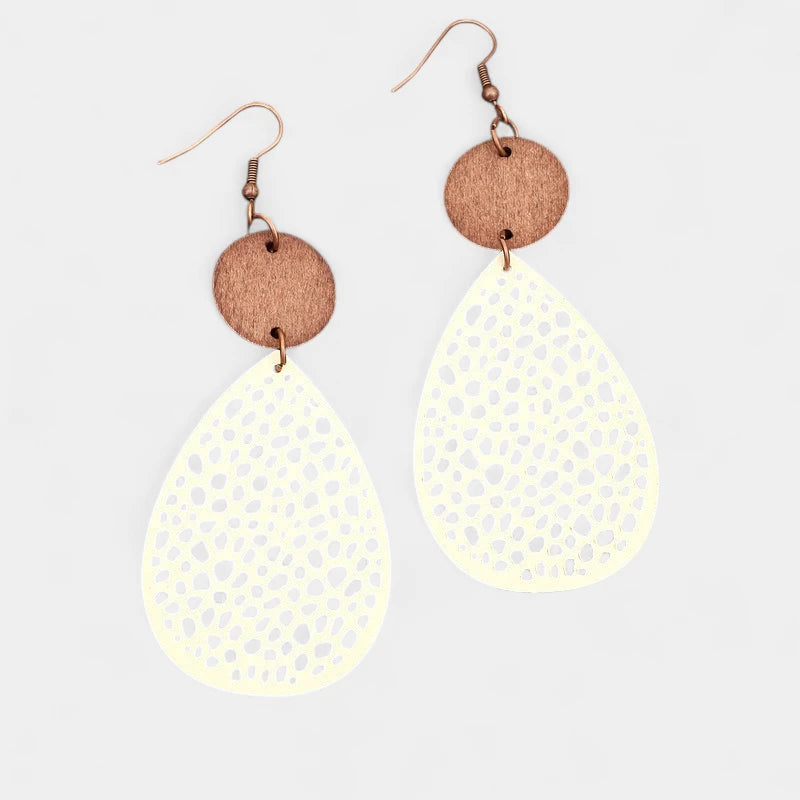 Virelle-Virelle | Dames Oorbellen – Boho Hangend, Holle Druppelvorm, Veelzijdig en Tijdloos