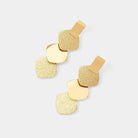 Virelle-Virelle | Dames Oorbellen – Exaggerated Gouden Diamantvorm, Dimensionaal en Modieus