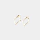 Virelle-Virelle | Dames Oorbellen – Geometrisch Open Design, Roestvrijstaal met 14K Goudlaag