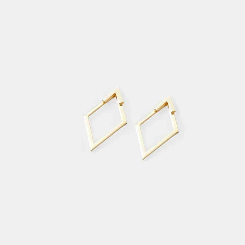 Virelle-Virelle | Dames Oorbellen – Geometrisch Open Design, Roestvrijstaal met 14K Goudlaag