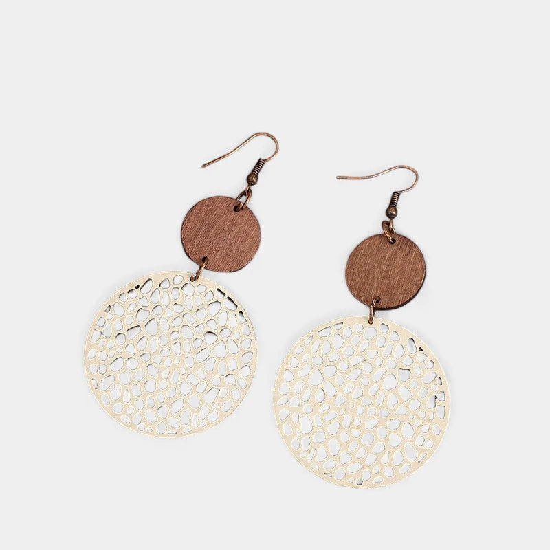 Virelle-Virelle | Dames Oorbellen – Hol Rond Design, Boheemse Vintage Stijl, Tijdloos Sieraad