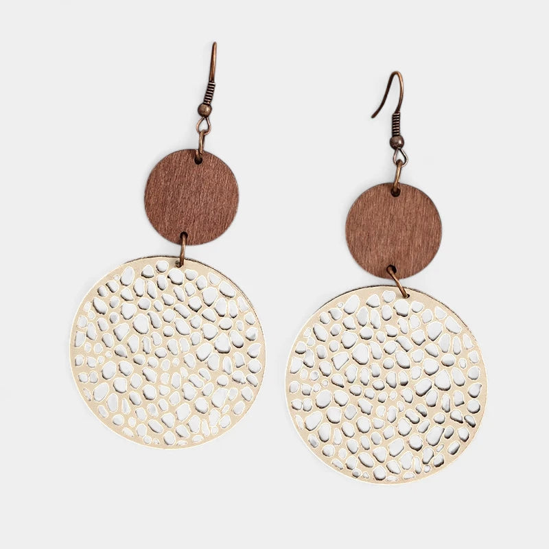 Virelle-Virelle | Dames Oorbellen – Hol Rond Design, Boheemse Vintage Stijl, Tijdloos Sieraad