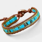 Virelle-Virelle | Dames armband – Keizersteen en turquoise, kralenstijl, elastisch koord