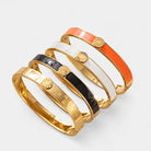 Virelle-Virelle | Dames armband – Roestvrij staal, Romeinse cijfers, Emaille afwerking