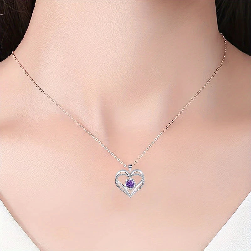 Virelle-Virelle | Dames ketting – Meerdere stenen hanger, Liefdesroos detail, Anti-allergisch materiaal