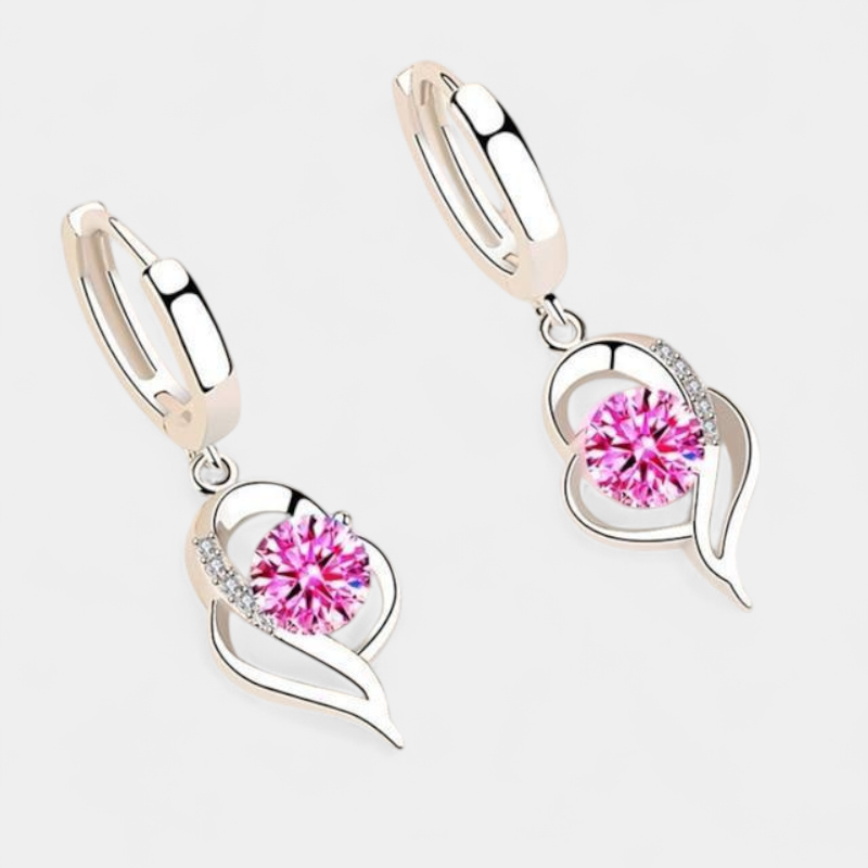 Virelle-Virelle | Dames oorbellen – bloemvormig ontwerp, ingelegde zirconia