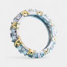 Virelle-Virelle | Dames ring – platina afwerking, kruisdetail, subtiele gravure