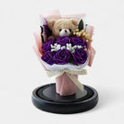 Virelle-Virelle | Dames woondecoratie – Glazen stolp, Realistische kunstrozen, Elegant bloemstuk