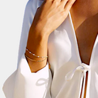 Virelle-Virelle | Damesarmband – Dubbele witte kralen, verstelbare sluiting