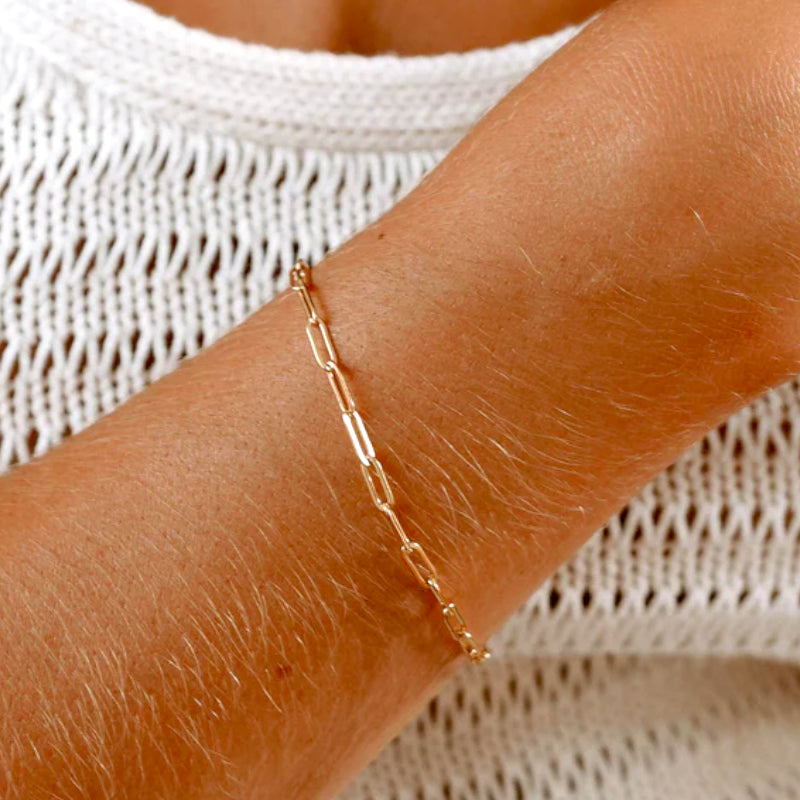 Virelle-Virelle | Damesarmband – Stalen paperclip-schakel, verstelbare sluiting