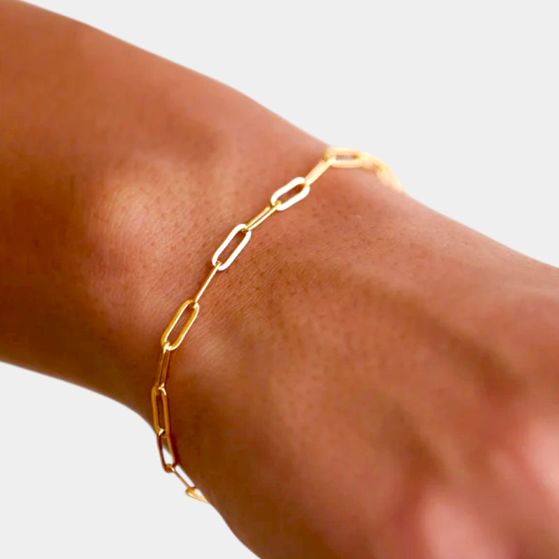 Virelle-Virelle | Damesarmband – Stalen paperclip-schakel, verstelbare sluiting