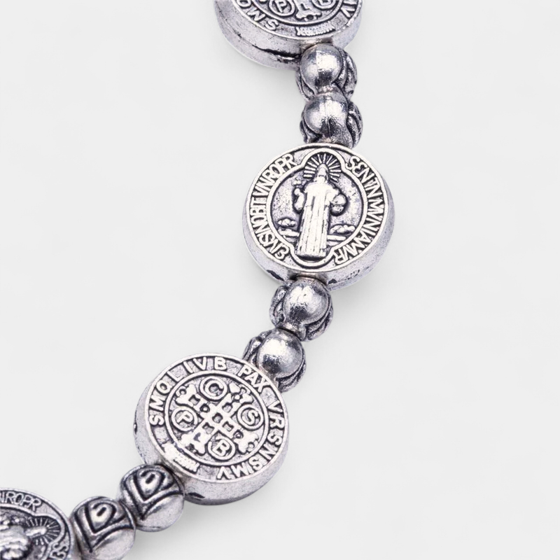 Virelle-Virelle | Damesarmband – Tweekleurige kruis-bedel, verstelbare schakel