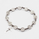 Virelle-Virelle | Damesarmband – Tweekleurige kruis-bedel, verstelbare schakel