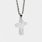 Virelle-Virelle | Damesketting – Edelsteen kruis-hanger, fijn schakelketting