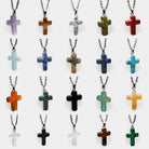 Virelle-Virelle | Damesketting – Edelsteen kruis-hanger, fijn schakelketting