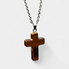 Virelle-Virelle | Damesketting – Edelsteen kruis-hanger, fijn schakelketting