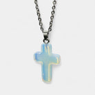 Virelle-Virelle | Damesketting – Edelsteen kruis-hanger, fijn schakelketting