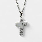 Virelle-Virelle | Damesketting – Edelsteen kruis-hanger, fijn schakelketting