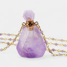 Virelle-Virelle | Damesketting – Kristallen parfumflesje-hanger, fijne schakelketting