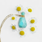 Virelle-Virelle | Damesketting – Kristallen parfumflesje-hanger, fijne schakelketting