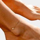 Virelle-Virelle | Enkelband – Sierlijke schildpad-hanger, verstelbare ketting