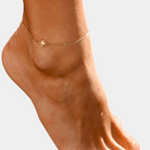 Virelle-Virelle | Enkelband – Sierlijke schildpad-hanger, verstelbare ketting