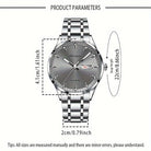 Virelle-Virelle | Heren Horloge – RVS Kalender, Dateweergave