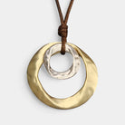Virelle-Virelle | Unisex Hanger Ketting – Zinklegering, Geometrisch Onregelmatig Cirkelvormig, Gedraaid Patroon