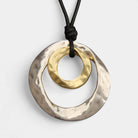 Virelle-Virelle | Unisex Hanger Ketting – Zinklegering, Geometrisch Onregelmatig Cirkelvormig, Gedraaid Patroon