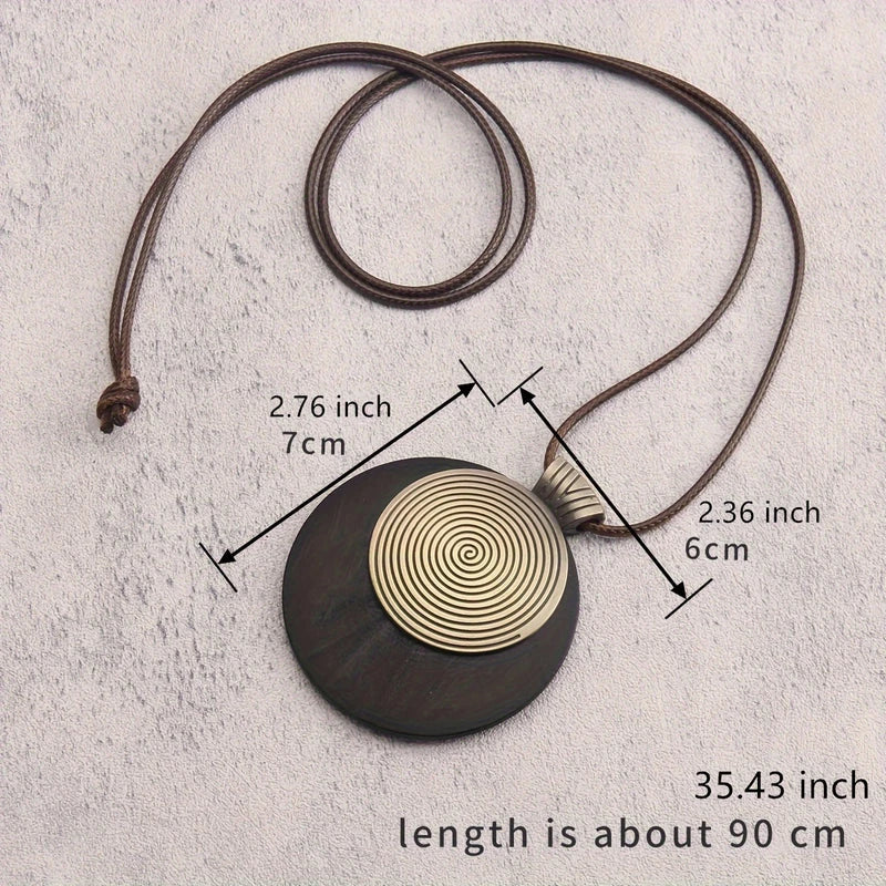 Virelle-Virelle | Unisex Ketting – Retro Hanger, Boheemse Etnische Stijl, Lange Trui Ketting, Veelzijdig Geschenk