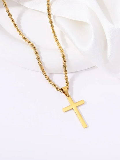 Zahra Twist Chain Kruis Ketting